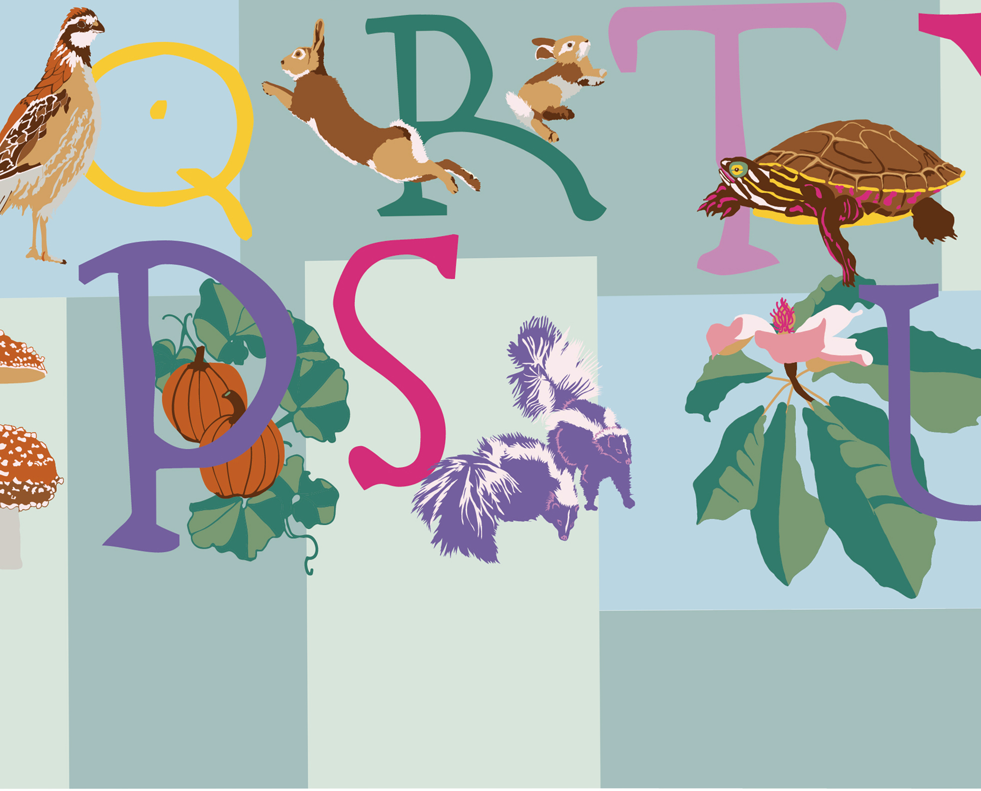 Alphabet mural